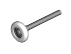 Door Roller 2in Nylon Ø11mm 95mm long Stainless Steel 2 pcs