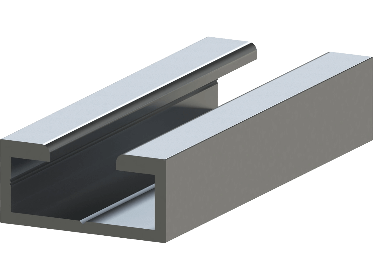 Aluminium-C-Profile Width 35mm Height 14mm 0,75m Rail