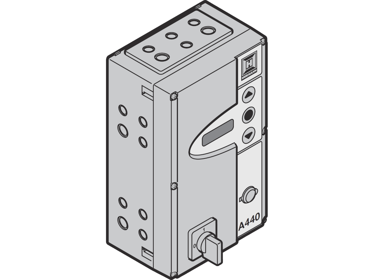 Hormann Door Control B 460 FU complete in Enclosure with main switch and profile half cylinder